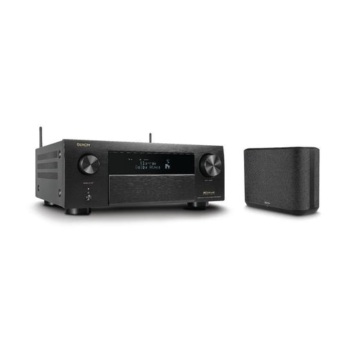 Denon AVRX4800H & HOME250 | Récepteur AV 9.4 canaux et haut-parleur sans-fil - 8K - Auro 3D - Cinéma maison - HEOS - Noir-Sonxplus Sorel