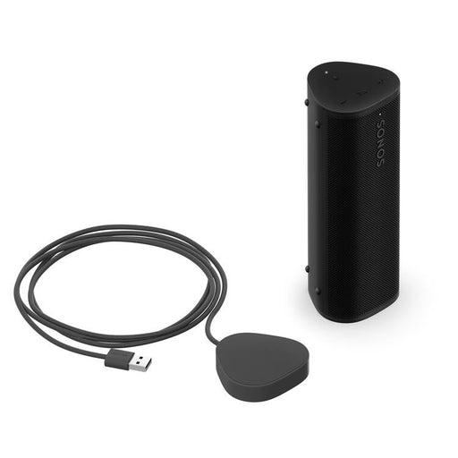 Sonos | Ensemble de Recharge Roam - 1 Haut-parleur Roam 2 portatif - 1 Chargeur Roam - Noir-Sonxplus Sorel