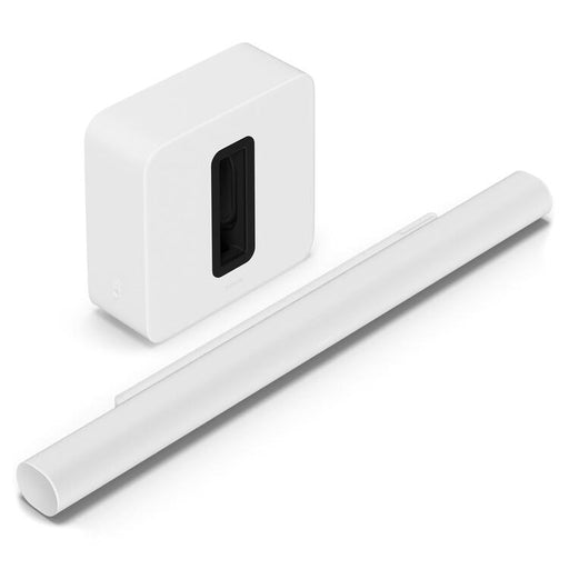 Sonos | Ensemble de divertissement haut de gamme avec Arc Ultra + Caissons de graves sans fil - 9.1.4 Canaux - Blanc-Sonxplus Sorel