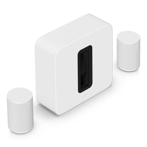 Sonos | Ensemble complémentaire haut de gamme pour cinéma maison - Sub 4 + 2 Era 100 - Blanc-Sonxplus Sorel