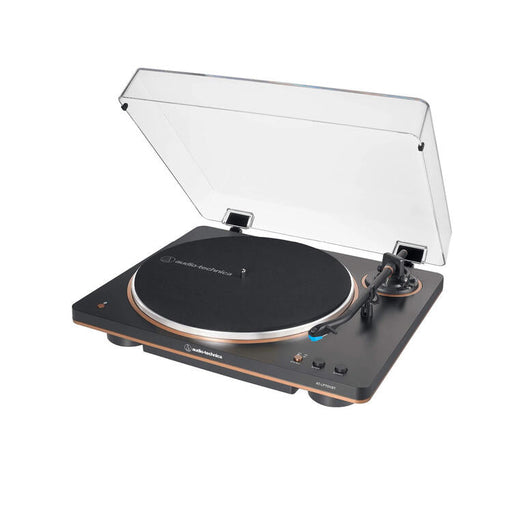 Audio-Technica AT-LP70XBTBZ | Table tournante Stéréo - Sans fil - Bluetooth - Entraînement par courroie - Entièrement automatique - Noir/Bronze-Sonxplus Sorel