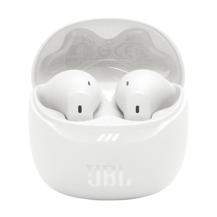 JBL Tune Flex 2 | Écouteurs intra-auriculaires - 100% Sans fil - Bluetooth - Réduction de bruit - 6 Microphones - IP54 - Blanc-Sonxplus Sorel
