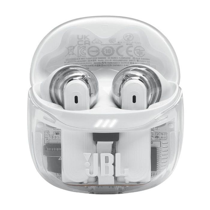 JBL Tune Flex 2 | Écouteurs intra-auriculaires - 100% Sans fil - Bluetooth - Réduction de bruit - 6 Microphones - IP54 - Blanc Fantôme | Sonxplus Sorel