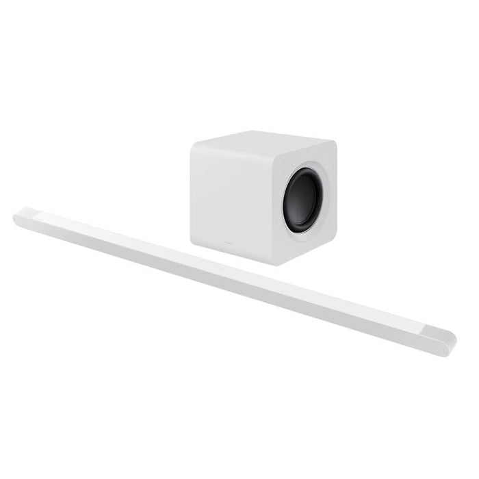 Samsung HW-S801B | Barre de son ultra-mince - 3.1.2 canaux - Avec caisson de graves sans fil - Série 800 - 330W - Dolby Atmos sans fil - Bluetooth - Alexa - Blanc - Boîte ouverte | Sonxplus Sorel