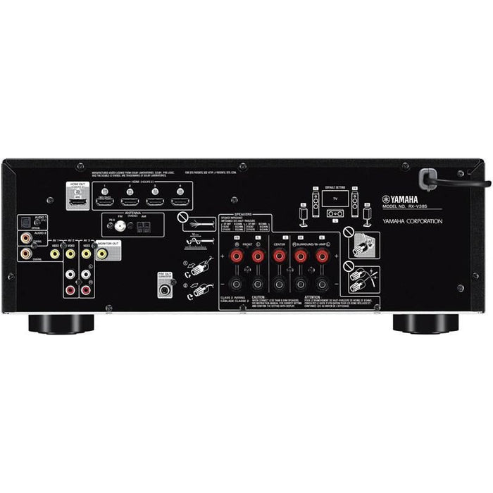 Yamaha RXV385B | Récepteur AV cinéma maison 5.1 Canaux - Bluetooth - 4K - 70W - HDMI - YPAO - Noir-Sonxplus Sorel