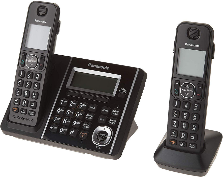 Panasonic KX-TGF342B | Téléphone sans fil - 2 combinés - Répondeur - Noir-Sonxplus Sorel
