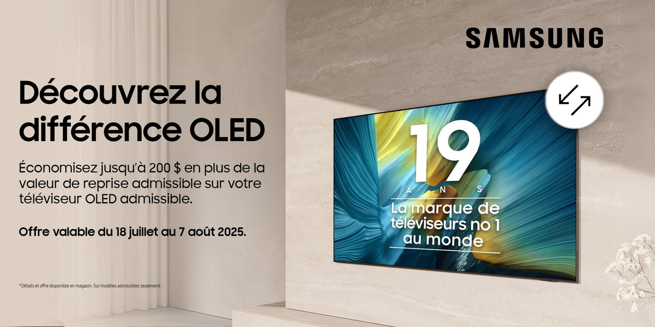 Téléviseurs Samsung OLED 2025 admissibles | SONXPLUS Sorel-Tracy