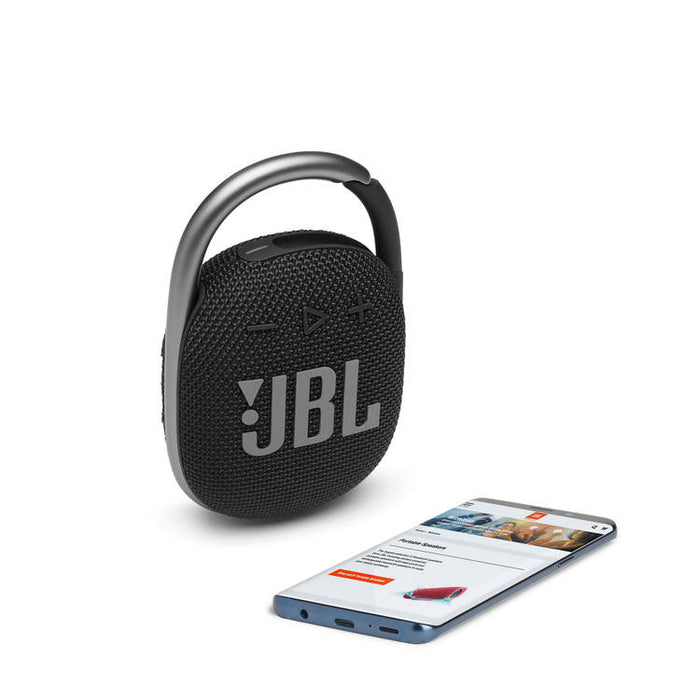 JBL Clip 4 | Haut-parleur Ultra-portable - Bluetooth - Imperméable - Autonomie 10 Heures - Noir-Sonxplus Sorel