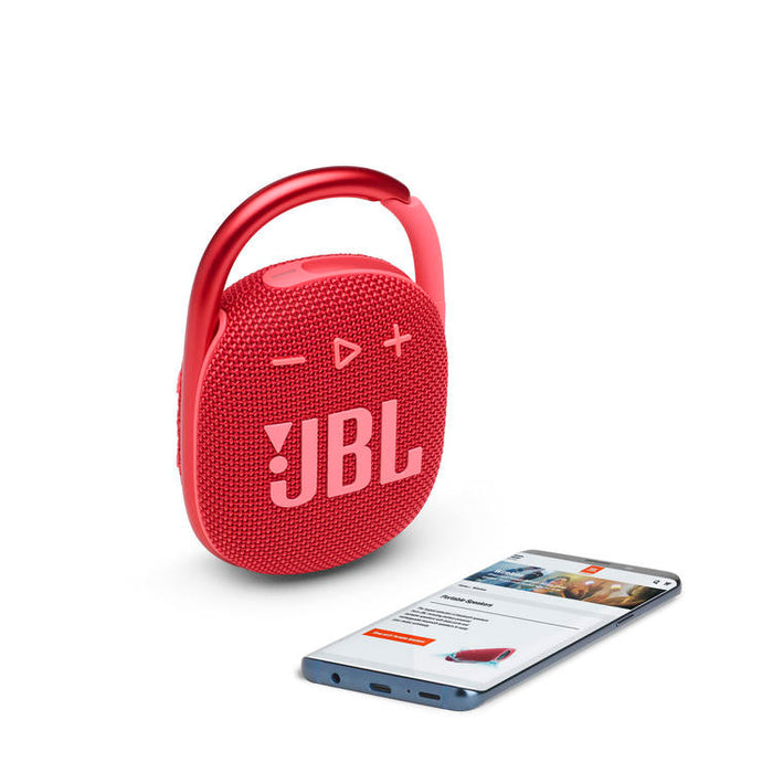 JBL Clip 4 | Haut-parleur Ultra-portable - Bluetooth - Imperméable - Autonomie 10 Heures - Rouge-Sonxplus Sorel