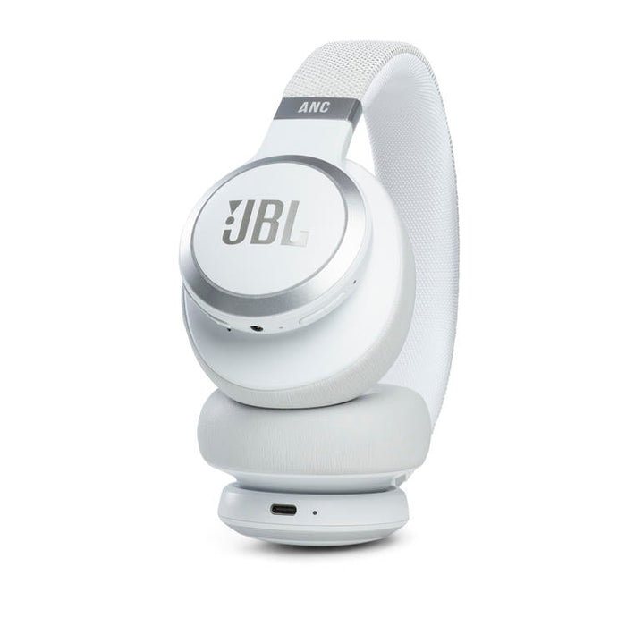 JBL Live 660NC | Écouteurs sans fil circum-auriculaires - Bluetooth - Annulation active du bruit - Connexion multipoint - Blanc-Sonxplus Sorel