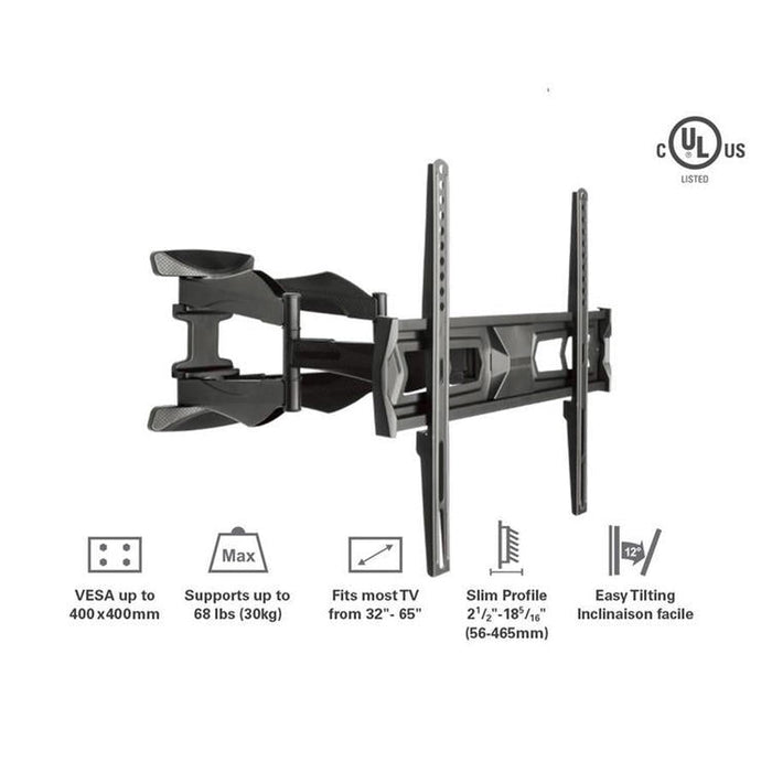 Syncmount SM-3265FM | Support mural articulé pour téléviseur 32" à 65" - Jusqu'à 66 lb-Sonxplus Sorel