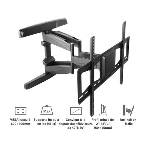 Syncmount SM-4270DMF | Support mural articulé pour téléviseur 42" à 70" - Jusqu'à 99 lb-Sonxplus Sorel