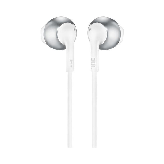 JBL Tune 205 | Écouteurs filaire intra-auriculaires - JBL Pure Bass - Microphone - Chrome-Sonxplus Sorel