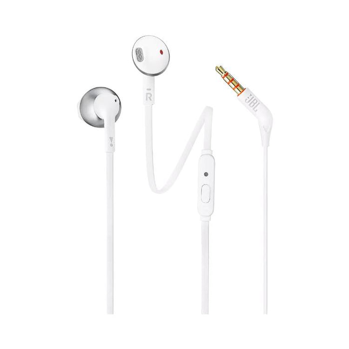 JBL Tune 205 | Écouteurs filaire intra-auriculaires - JBL Pure Bass - Microphone - Chrome-Sonxplus Sorel