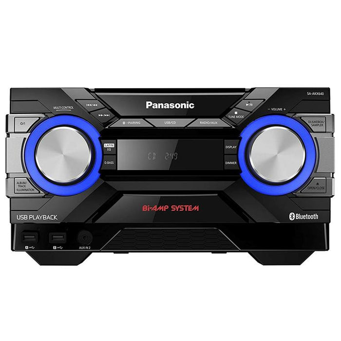 Panasonic SC-AKX640K | Chaîne Stéréo CD - Bluetooth - AIRQUAKE BASS - Bi-Amp - DJ Jukebox - Éclairage LED multicolore-Sonxplus Sorel