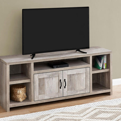 Monarch Specialties I 2742 | Meuble TV - 60" - Imitation bois - Taupe-Sonxplus Sorel