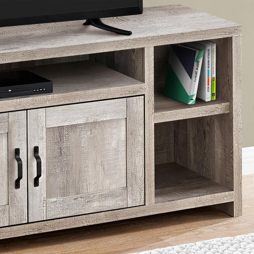 Monarch Specialties I 2742 | Meuble TV - 60" - Imitation bois - Taupe-Sonxplus Sorel