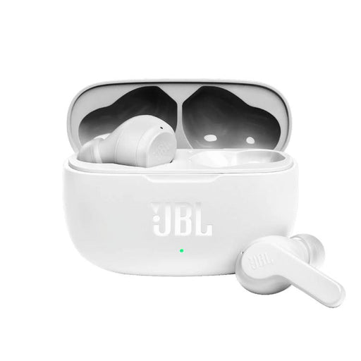 JBL Vibe 200TWS | Écouteurs 100% sans fil intra-auriculaires - Bluetooth - Son JBL Deep Bass - Microphone - Blanc-Sonxplus Sorel