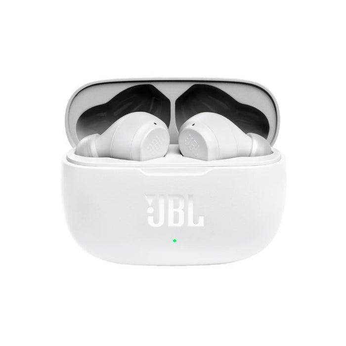JBL Vibe 200TWS | Écouteurs 100% sans fil intra-auriculaires - Bluetooth - Son JBL Deep Bass - Microphone - Blanc-Sonxplus Sorel