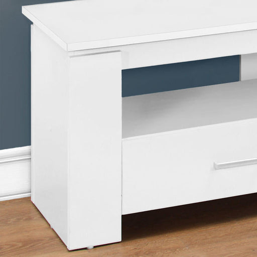 Monarch Specialties I 2601 | Meuble TV - 48" - 2 Tiroirs de rangement - Blanc-Sonxplus Sorel