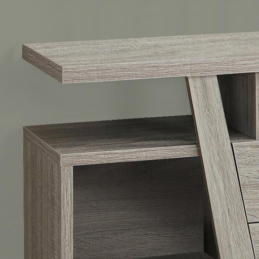 Monarch Specialties I 2721 | Meuble TV - 60" - 2 Tiroirs de rangement - Taupe foncé-Sonxplus Sorel