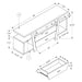 Monarch Specialties I 2721 | Meuble TV - 60" - 2 Tiroirs de rangement - Taupe foncé-Sonxplus Sorel