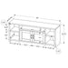 Monarch Specialties I 2744 | Meuble TV - 60" - Imitation bois - Pin d'or-Sonxplus Sorel