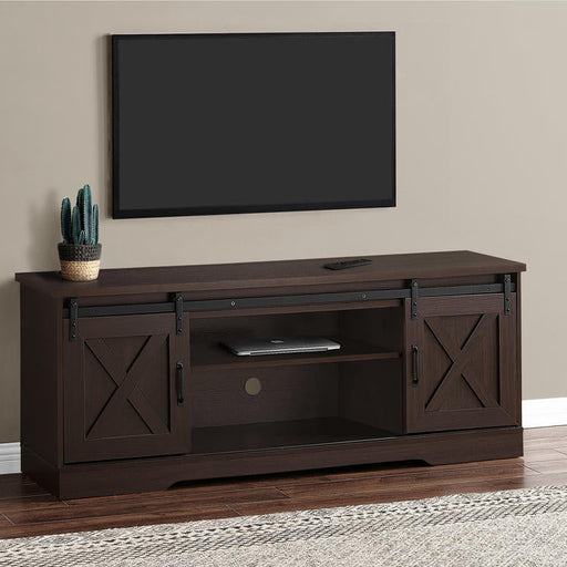 Monarch Specialties I 2745 | Meuble TV - 60" - 2 Portes coulissantes - Expresso-Sonxplus Sorel
