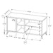 Monarch Specialties I 2830 | Meuble TV - 48" - Imitation bois - Brun moyen - Imitation de béton gris-Sonxplus Sorel