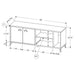 Monarch Specialties I 2831 | Meuble TV - 60" - Imitation bois - Brun moyen - Imitation de béton gris-Sonxplus Sorel