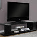 Monarch Specialties I 3536 | Meuble TV - 60" - Verre trempé - Noir lustré-Sonxplus Sorel