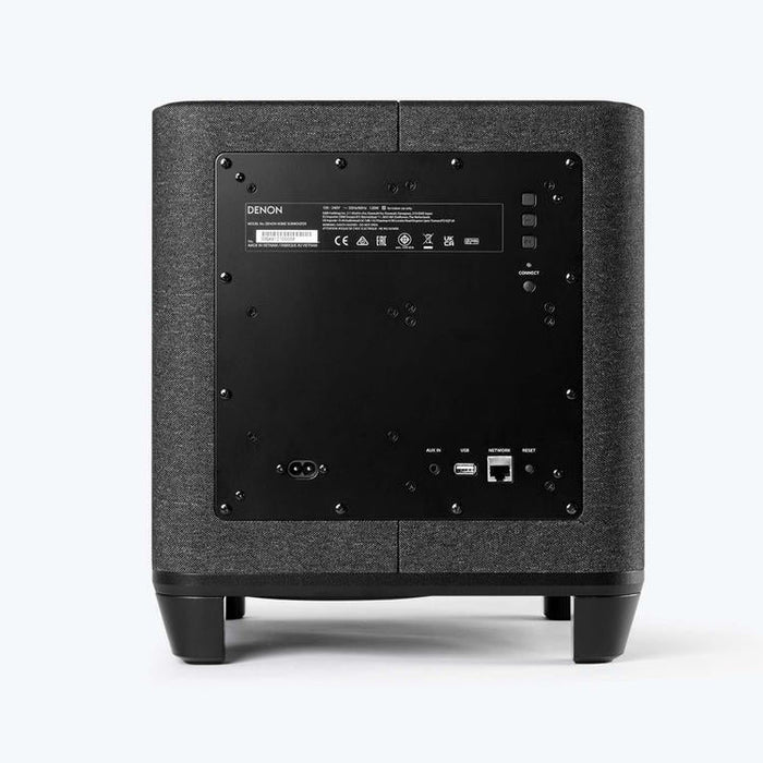 Denon Home Sub | Caisson de graves 8" - Sans fil - HEOS intégré - Connexion Wifi - Compatible avec barre de son et haut-parleurs Denon Home - Noir-Sonxplus Sorel
