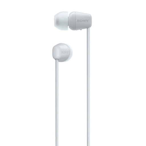 Sony WI-C100 | Écouteurs intra-auriculaires - Sans fil - Bluetooth - Autour du cou - Microphone - IPX4 - Blanc-Sonxplus Sorel