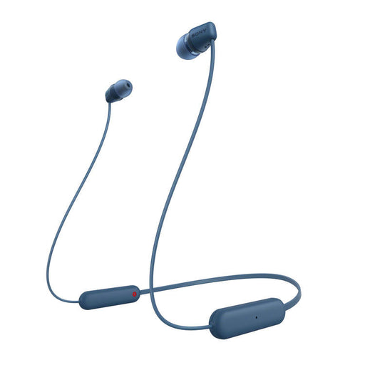 Sony WI-C100 | Écouteurs intra-auriculaires - Sans fil - Bluetooth - Autour du cou - Microphone - IPX4 - Bleu-Sonxplus Sorel