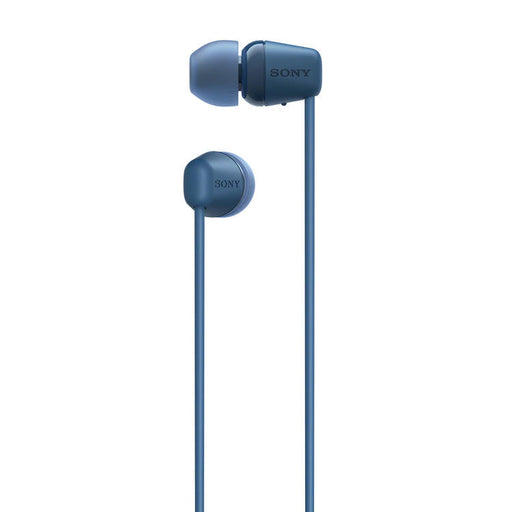 Sony WI-C100 | Écouteurs intra-auriculaires - Sans fil - Bluetooth - Autour du cou - Microphone - IPX4 - Bleu-Sonxplus Sorel