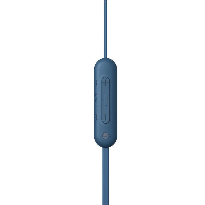 Sony WI-C100 | Écouteurs intra-auriculaires - Sans fil - Bluetooth - Autour du cou - Microphone - IPX4 - Bleu-Sonxplus Sorel