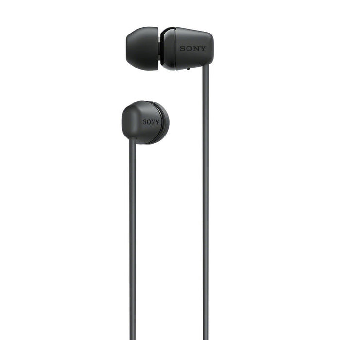 Sony WI-C100 | Écouteurs intra-auriculaires - Sans fil - Bluetooth - Autour du cou - Microphone - IPX4 - Noir-Sonxplus Sorel