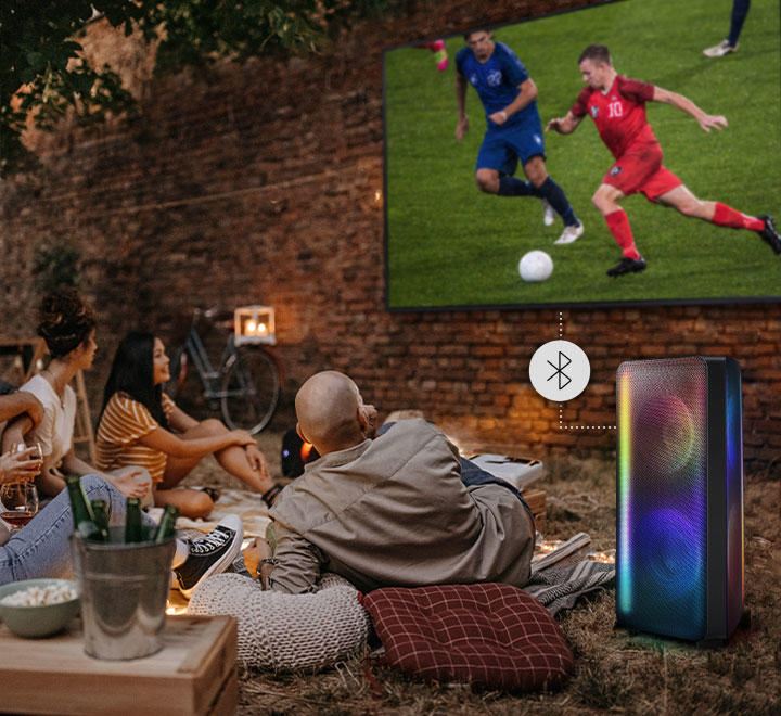 Samsung MX-ST50B | Haut-parleur portable puissant - Tour de son - Bluetooth - 240W - Fonction Karaoké - Lumières à DEL - Connexion Bluetooth multiple - Noir-Sonxplus Sorel
