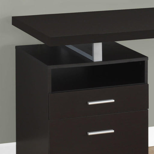 Monarch Specialties I 7143 | Meuble d'ordinateur - 60" - Métal argent - Espresso-Sonxplus Sorel