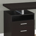 Monarch Specialties I 7143 | Meuble d'ordinateur - 60" - Métal argent - Espresso-Sonxplus Sorel