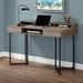 Monarch Specialties I 7360 | Meuble d'ordinateur - 48" - Avec tiroirs - Métal noir - Taupe foncé-Sonxplus Sorel