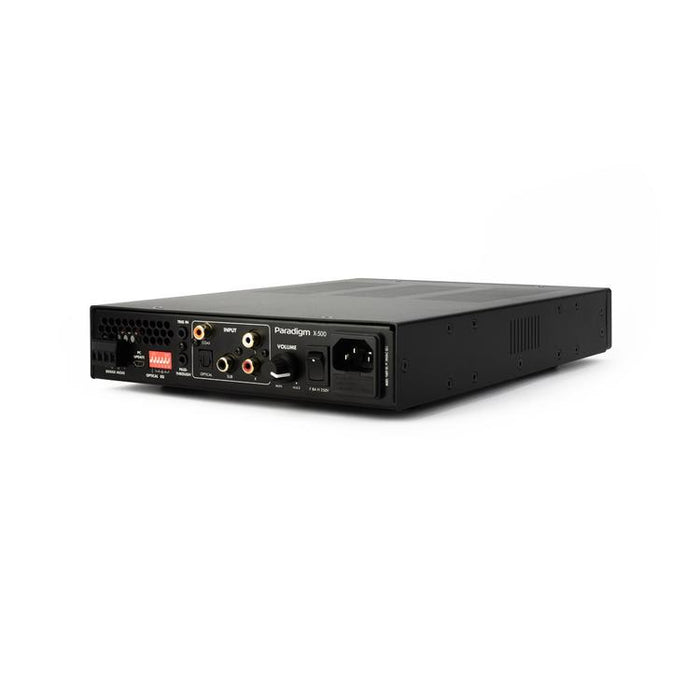 Paradigm X-500 | Amplificateur stéréo - 2 canaux ou monocanal ponté - Jusqu’à 500 watts de puissance - Mince - Noir-Sonxplus Sorel