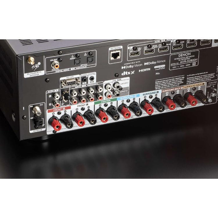 Denon AVRX2800H | Récepteur AV - 7.2 canaux d'amplification - Cinéma maison - 8K - HEOS - Noir-Sonxplus Sorel