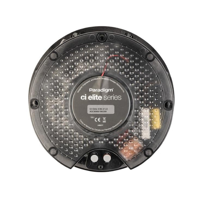 Paradigm CI Elite E80-R V2 | Haut-parleur 8" encastré - Plafonnier - SHOCK-MOUNT - Noir - Surface blanche prête à peindre - Unité-Sonxplus Sorel