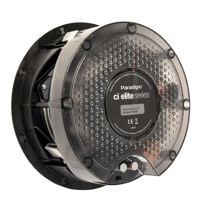 Paradigm CI Elite E80-R V2 | Haut-parleur 8" encastré - Plafonnier - SHOCK-MOUNT - Noir - Surface blanche prête à peindre - Unité-Sonxplus Sorel