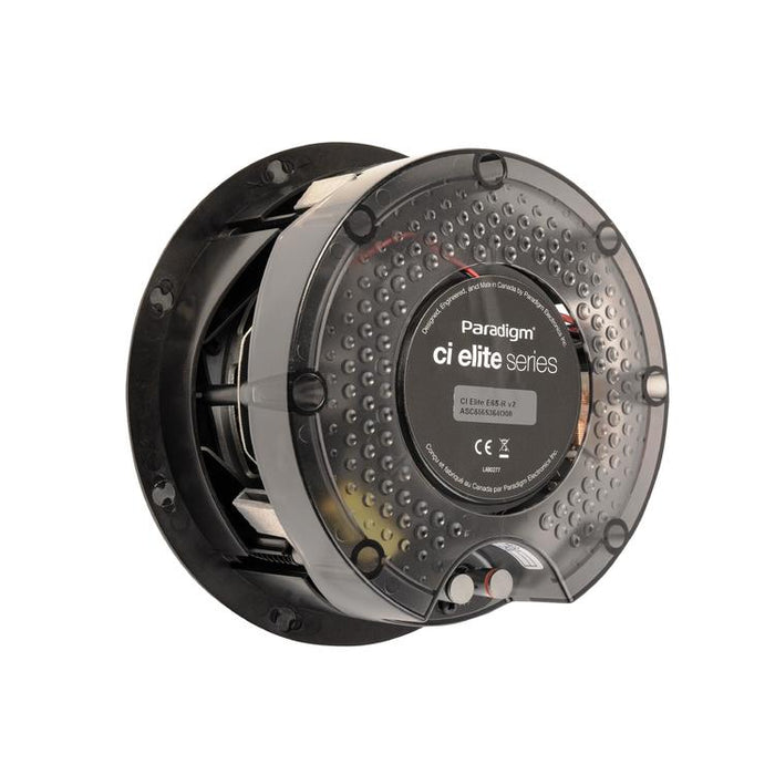 Paradigm CI Elite E65-R V2 | Haut-parleur 6-1/2" encastré - Plafonnier - SHOCK-MOUNT - Noir - Surface blanche prête à peindre - Unité-Sonxplus Sorel