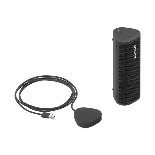 Sonos | Ensemble de Recharge Roam - 1 Haut-parleur Roam portatif - 1 Chargeur Roam - Noir-Sonxplus Sorel