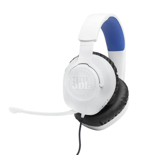 JBL Quantum 100P | Casque de jeu filaire circum-auriculaire - Pour Console Playstation - Blanc/Bleu-Sonxplus Sorel
