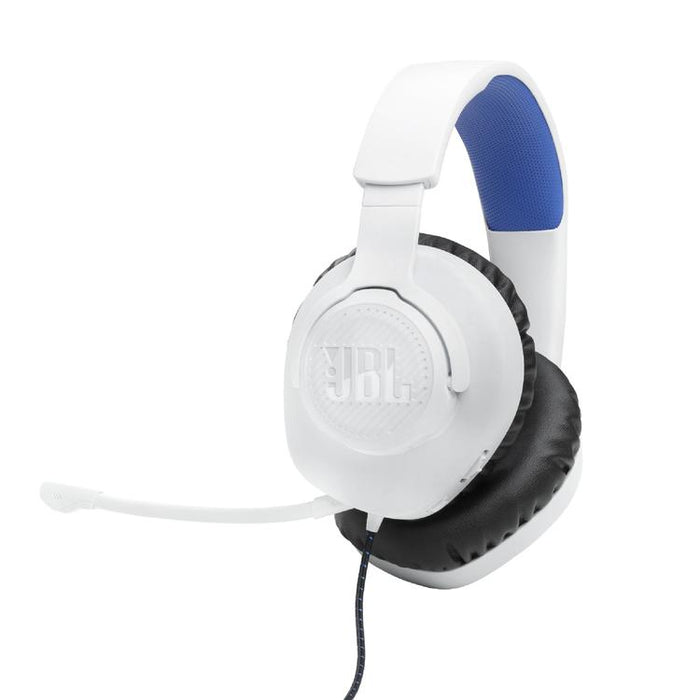 JBL Quantum 100P | Casque de jeu filaire circum-auriculaire - Pour Console Playstation - Blanc/Bleu-Sonxplus Sorel