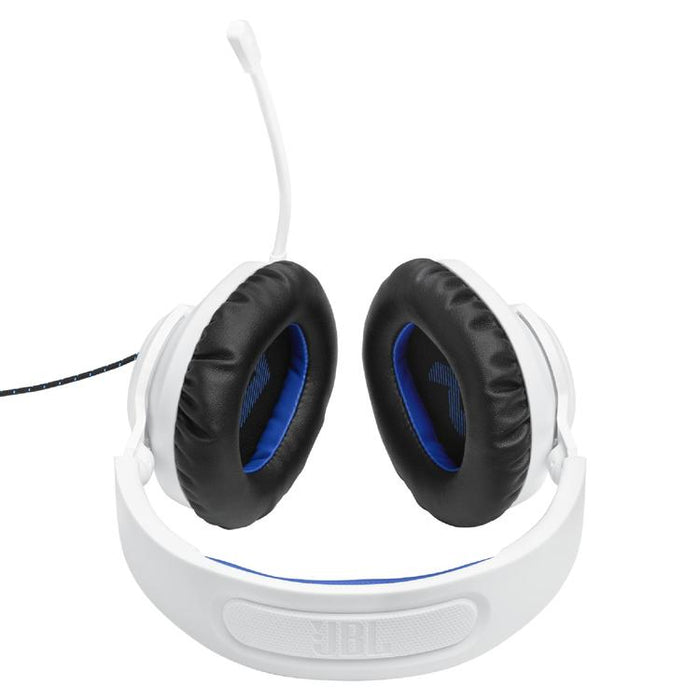 JBL Quantum 100P | Casque de jeu filaire circum-auriculaire - Pour Console Playstation - Blanc/Bleu-Sonxplus Sorel
